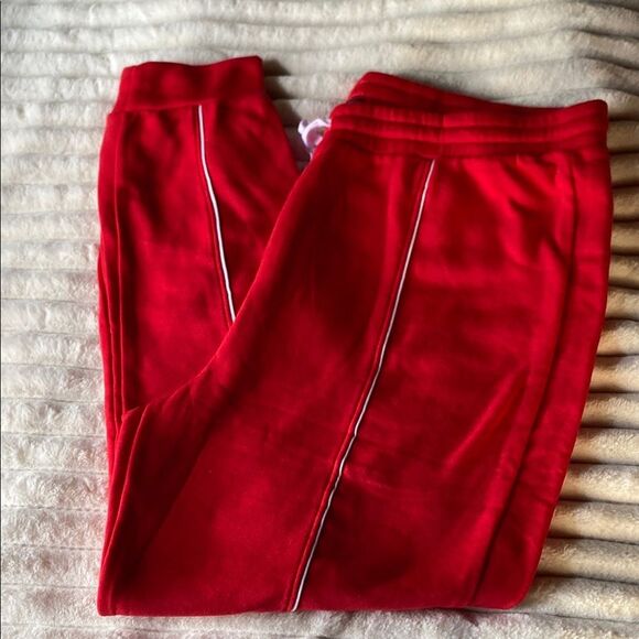 Love Red Sweat Jacket and Track Pants with Plush Fabric and Relaxed Fit - Picture 2 of 5